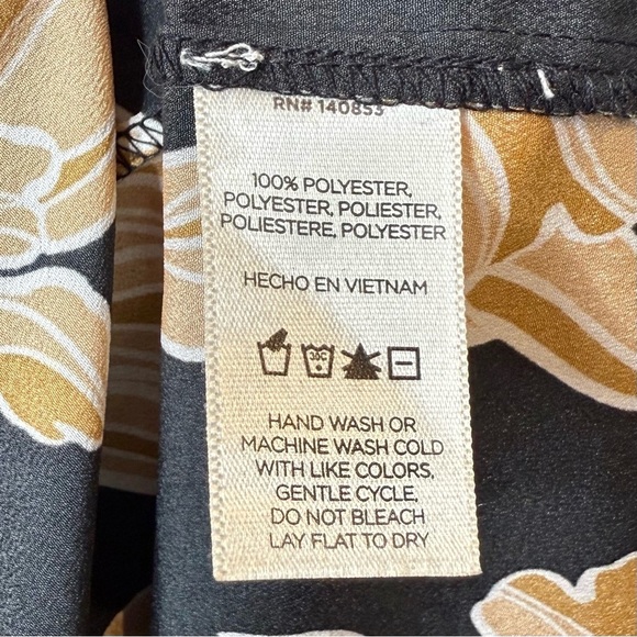 Maison Du Soir Black Floral Luxury Women’s Kimono Silky Tie Front Robe Sz L/XL - Picture 7 of 14